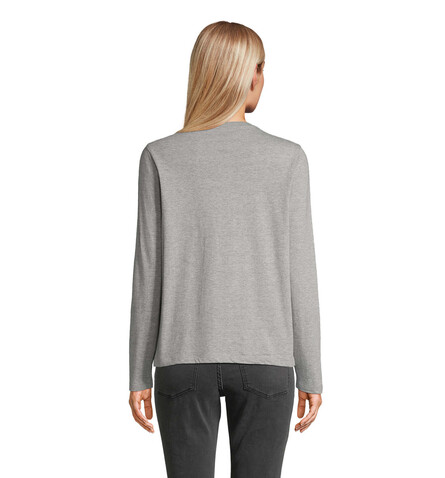 MONARCH DAMEN T-SHIRTS - Graue Melange bedrucken, Art.-Nr. S04443-GM-3XL MONARCH DAMEN T-SHIRTS - Graue Melange bedrucken, Art.-Nr. S04443-GM-3XL