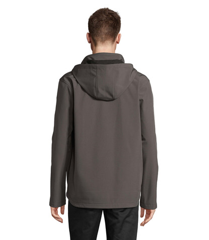 RACE HERREN-KAPUZENJACKE - Anthrazitgrau bedrucken, Art.-Nr. S04447-CR-S RACE HERREN-KAPUZENJACKE - Anthrazitgrau bedrucken, Art.-Nr. S04447-CR-S