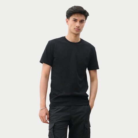 Explorer T-shirt Unisex - Schwarz Recycelt bedrucken, Art.-Nr. S04461-RC-S