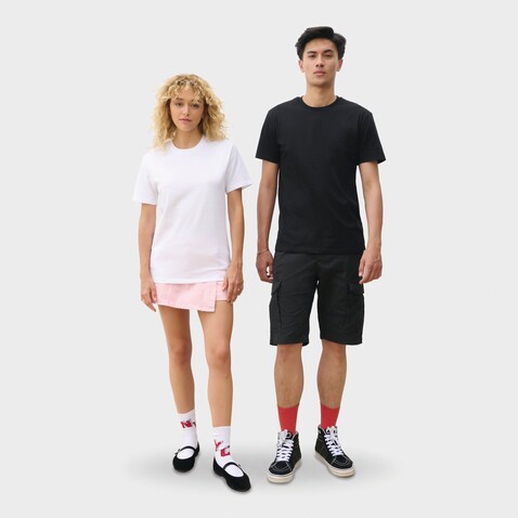 Explorer T-shirt Unisex - Schwarz Recycelt bedrucken, Art.-Nr. S04461-RC-S