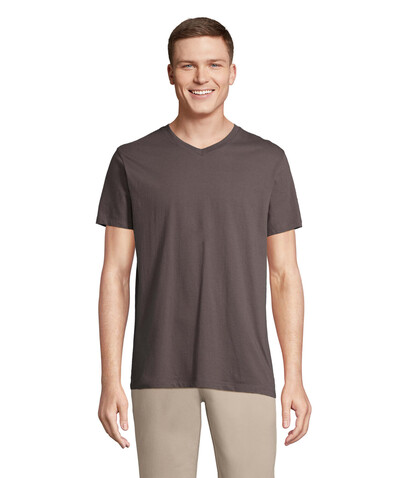 REGENT V V-NECK T-SHIRT - Dunkelgrau bedrucken, Art.-Nr. S04765-DG-L REGENT V V-NECK T-SHIRT - Dunkelgrau bedrucken, Art.-Nr. S04765-DG-L