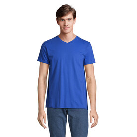 REGENT V V-NECK T-SHIRT - Royal Blue bedrucken, Art.-Nr. S04765-RB-XXL