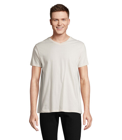 REGENT V V-NECK T-SHIRT - Off-White bedrucken, Art.-Nr. S04765-WW-L REGENT V V-NECK T-SHIRT - Off-White bedrucken, Art.-Nr. S04765-WW-L