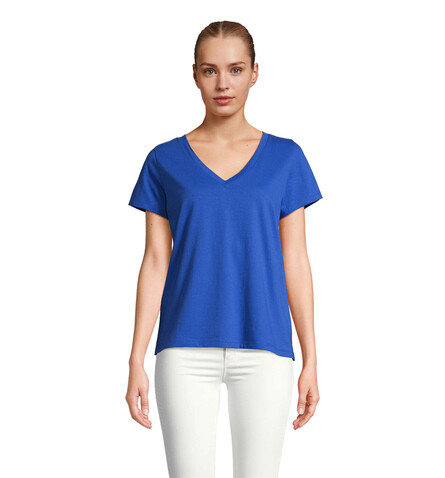 REGENT V T-SHIRT WOMEN - Royal Blue bedrucken, Art.-Nr. S04766-RB-M REGENT V T-SHIRT WOMEN - Royal Blue bedrucken, Art.-Nr. S04766-RB-M