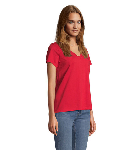 REGENT V T-SHIRT WOMEN - Red bedrucken, Art.-Nr. S04766-RD-XL REGENT V T-SHIRT WOMEN - Red bedrucken, Art.-Nr. S04766-RD-XL