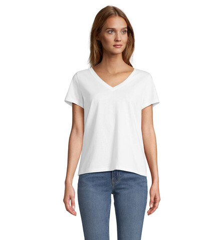 REGENT V T-SHIRT WOMEN - White bedrucken, Art.-Nr. S04766-WH-XS REGENT V T-SHIRT WOMEN - White bedrucken, Art.-Nr. S04766-WH-XS