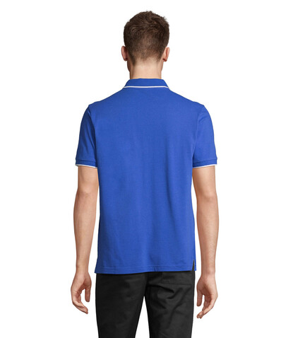 PALERMO POLO-SHIRT - Königsblau/Weiß bedrucken, Art.-Nr. S04769-RW-S