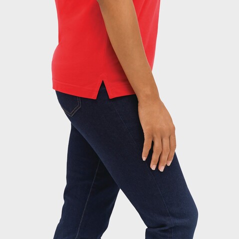 PALERMO POLO-SHIRT - Leuchtend Rot / Weiß bedrucken, Art.-Nr. S04769-KA-XS PALERMO POLO-SHIRT - Leuchtend Rot / Weiß bedrucken, Art.-Nr. S04769-KA-XS