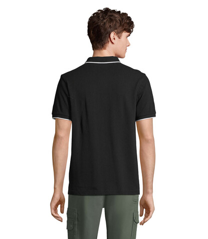 PALERMO POLO-SHIRT - Schwarz / Weiß bedrucken, Art.-Nr. S04769-BC-M PALERMO POLO-SHIRT - Schwarz / Weiß bedrucken, Art.-Nr. S04769-BC-M