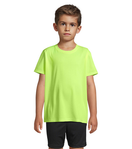 SPRINT KIDS SPORTS T-SHIRT - Neon Yellow bedrucken, Art.-Nr. S04773-NE-3XL SPRINT KIDS SPORTS T-SHIRT - Neon Yellow bedrucken, Art.-Nr. S04773-NE-3XL