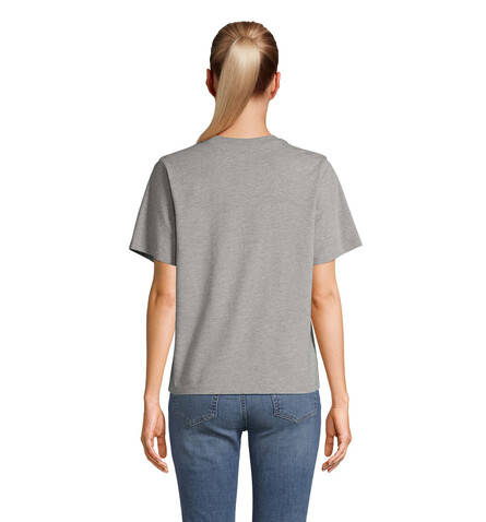 LEGEND DAMEN-T-SHIRT - Graue Melange bedrucken, Art.-Nr. S04776-GM-3XL