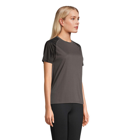 VORTEX WOMEN RAGLAN T-SHIRT - Black/Charcoal Grey bedrucken, Art.-Nr. S04788-BI-XL VORTEX WOMEN RAGLAN T-SHIRT - Black/Charcoal Grey bedrucken, Art.-Nr. S04788-BI-XL