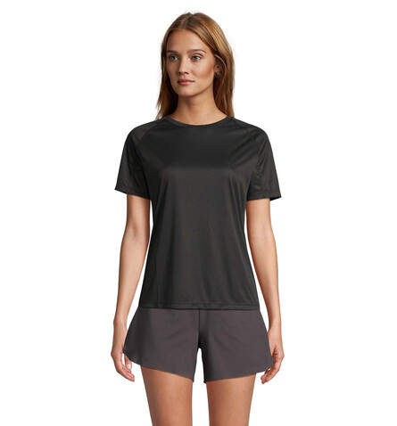 VORTEX WOMEN RAGLAN T-SHIRT - Schwarz bedrucken, Art.-Nr. S04788-BK-S