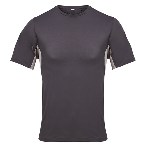 STORM SPORTS T-SHIRT - Dunkelgrau/Hellgrau bedrucken, Art.-Nr. S04810-DL-L