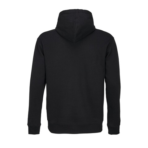 CAMERON HOODED SWEATSHIRT - Black/Grey Melange bedrucken, Art.-Nr. S04853-JK-XXL