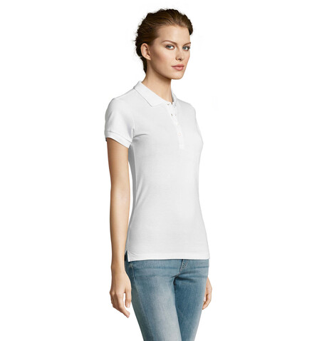 PEOPLE DAMEN POLO 210g - White bedrucken, Art.-Nr. S11310-WH-M PEOPLE DAMEN POLO 210g - White bedrucken, Art.-Nr. S11310-WH-M
