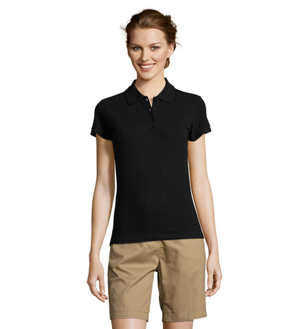 PEOPLE DAMEN POLO 210g - Schwarz bedrucken, Art.-Nr. S11310-BK-L PEOPLE DAMEN POLO 210g - Schwarz bedrucken, Art.-Nr. S11310-BK-L