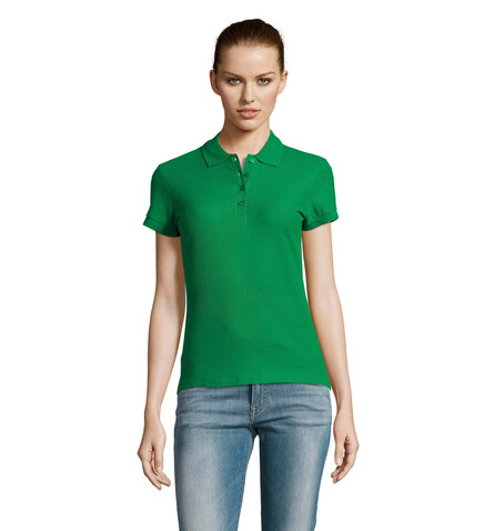 PASSION DAMEN POLO 170g - Kelly Green bedrucken, Art.-Nr. S11338-KG-L