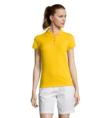 PASSION DAMEN POLO 170g - Gold bedrucken, Art.-Nr. S11338-GO-S