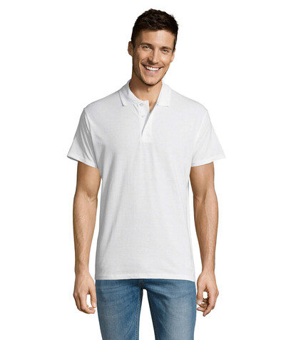 SUMMER II MEN Polo 170g - White bedrucken, Art.-Nr. S11342-WH-S SUMMER II MEN Polo 170g - White bedrucken, Art.-Nr. S11342-WH-S