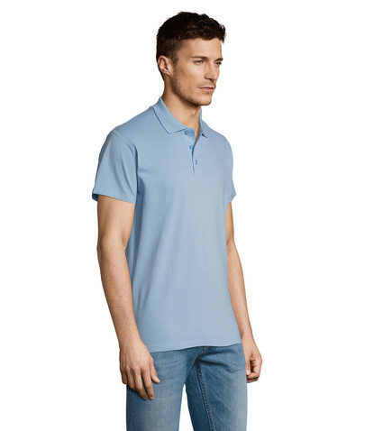 SUMMER II MEN Polo 170g - Sky Blue Pique bedrucken, Art.-Nr. S11342-SP-L SUMMER II MEN Polo 170g - Sky Blue Pique bedrucken, Art.-Nr. S11342-SP-L