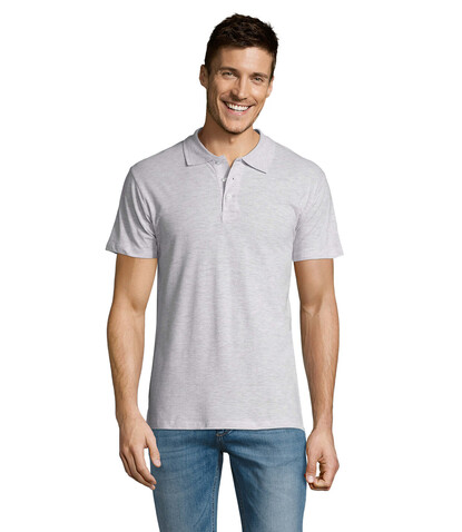 SUMMER II MEN Polo 170g - Ash bedrucken, Art.-Nr. S11342-AS-L