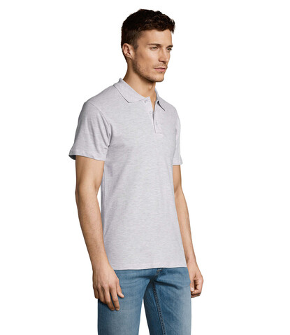 SUMMER II MEN Polo 170g - Ash bedrucken, Art.-Nr. S11342-AS-L