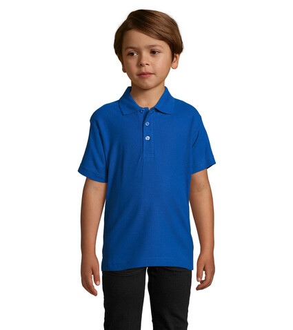 SUMMER II KIDS Polo 170g - Royal Blue bedrucken, Art.-Nr. S11344-RB-XXL