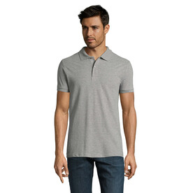 PERFECT MEN Polo 180g - Grau-Melange 2 bedrucken, Art.-Nr. S11346-GY-XXL