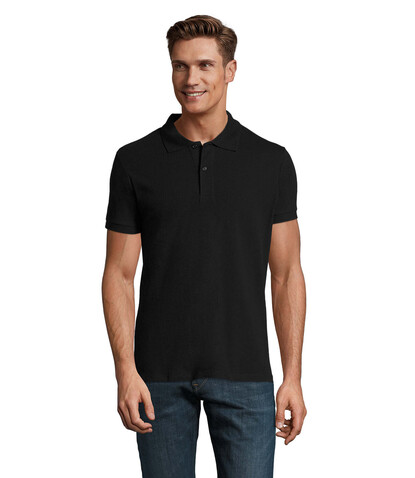 PERFECT MEN Polo 180g - Schwarz bedrucken, Art.-Nr. S11346-BK-XXL