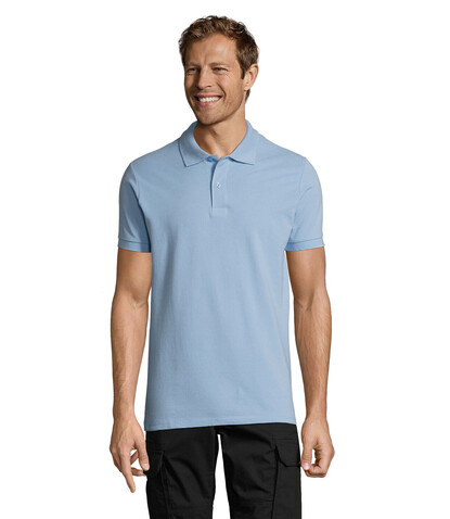 PERFECT MEN Polo 180g - Sky Blue Pique bedrucken, Art.-Nr. S11346-SP-XXL