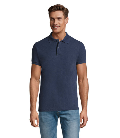 PERFECT MEN Polo 180g - Heather Denim bedrucken, Art.-Nr. S11346-HD-M PERFECT MEN Polo 180g - Heather Denim bedrucken, Art.-Nr. S11346-HD-M