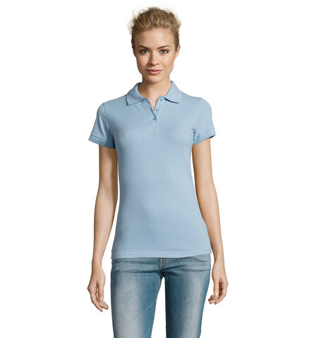 PERFECT DAMEN POLO 180g - Sky Blue Pique bedrucken, Art.-Nr. S11347-SP-L PERFECT DAMEN POLO 180g - Sky Blue Pique bedrucken, Art.-Nr. S11347-SP-L