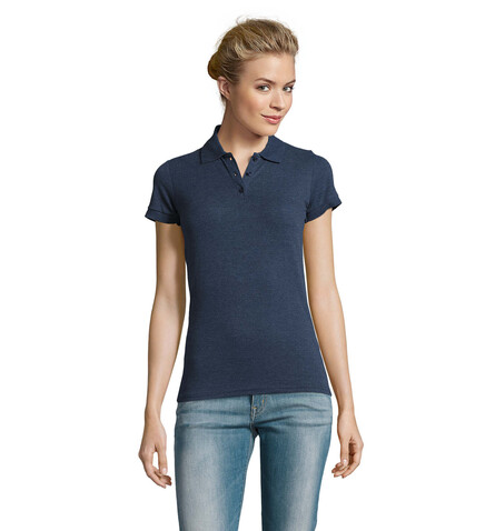 PERFECT DAMEN POLO 180g - Heather Denim bedrucken, Art.-Nr. S11347-HD-L PERFECT DAMEN POLO 180g - Heather Denim bedrucken, Art.-Nr. S11347-HD-L