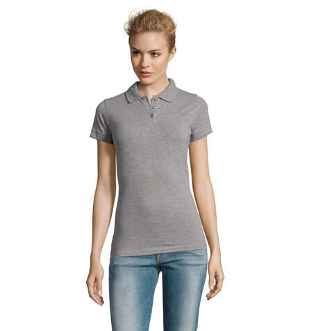 PERFECT DAMEN POLO 180g - Grau-Melange 2 bedrucken, Art.-Nr. S11347-GY-XL PERFECT DAMEN POLO 180g - Grau-Melange 2 bedrucken, Art.-Nr. S11347-GY-XL
