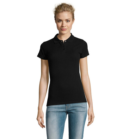 PERFECT DAMEN POLO 180g - Schwarz bedrucken, Art.-Nr. S11347-BK-M PERFECT DAMEN POLO 180g - Schwarz bedrucken, Art.-Nr. S11347-BK-M