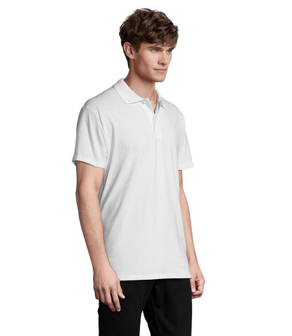 SPRING II MEN Polo 210g - White bedrucken, Art.-Nr. S11362-WH-5XL