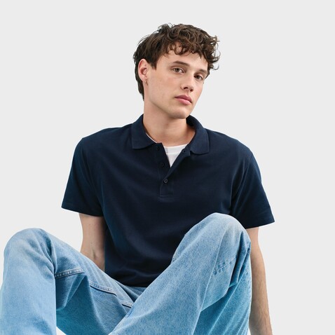 SPRING II MEN Polo 210g - Navy bedrucken, Art.-Nr. S11362-NY-5XL