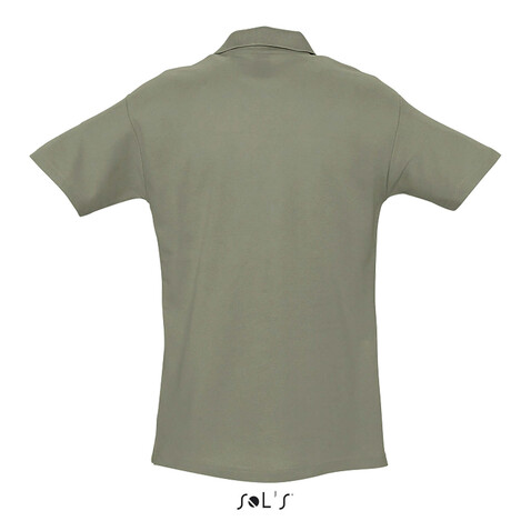 SPRING II MEN Polo 210g - Khaki bedrucken, Art.-Nr. S11362-KH-L