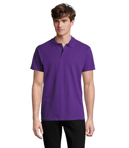 SPRING II MEN Polo 210g - Dark Purple bedrucken, Art.-Nr. S11362-DA-M