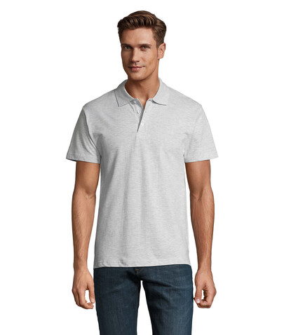 SPRING II MEN Polo 210g - Ash bedrucken, Art.-Nr. S11362-AS-S