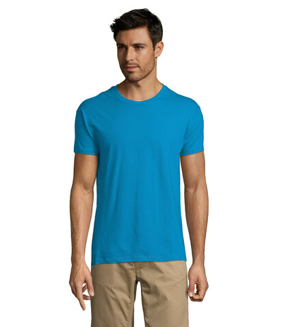 REGENT Uni T-Shirt 150g - Aqua bedrucken, Art.-Nr. S11380-AQ-M