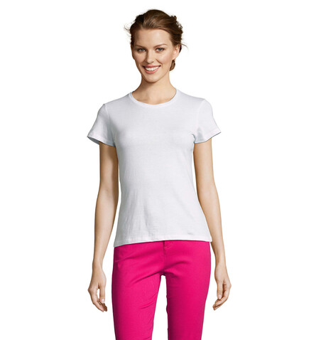 MISS DAMENT-SHIRT 150g - White bedrucken, Art.-Nr. S11386-WH-L MISS DAMENT-SHIRT 150g - White bedrucken, Art.-Nr. S11386-WH-L