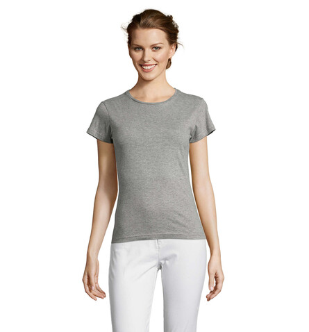 MISS DAMENT-SHIRT 150g - Graue Melange bedrucken, Art.-Nr. S11386-GM-L MISS DAMENT-SHIRT 150g - Graue Melange bedrucken, Art.-Nr. S11386-GM-L
