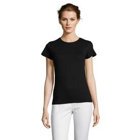 MISS DAMENT-SHIRT 150g - Deep Black bedrucken, Art.-Nr. S11386-DB-XL