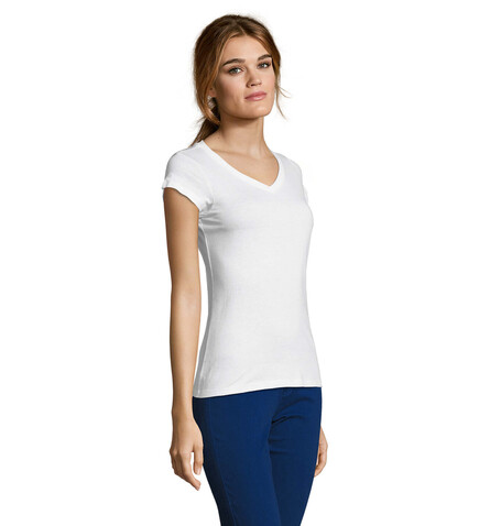 MOON DAMENT-SHIRT 150g - White bedrucken, Art.-Nr. S11388-WH-M