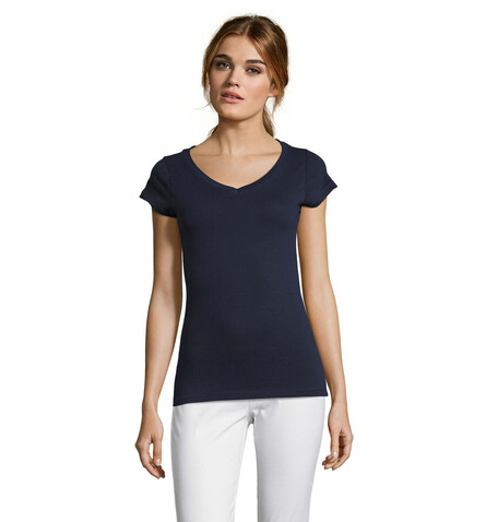 MOON DAMENT-SHIRT 150g - French Navy bedrucken, Art.-Nr. S11388-FN-3XL