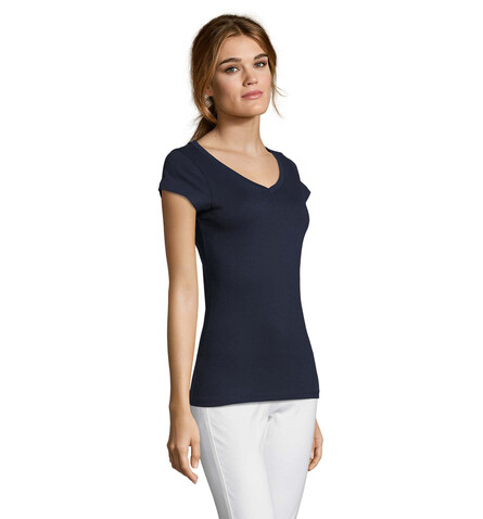 MOON DAMENT-SHIRT 150g - French Navy bedrucken, Art.-Nr. S11388-FN-3XL