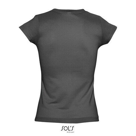 MOON DAMENT-SHIRT 150g - Dunkelgrau bedrucken, Art.-Nr. S11388-DG-S