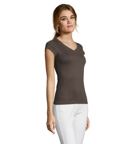 MOON DAMENT-SHIRT 150g - Dunkelgrau bedrucken, Art.-Nr. S11388-DG-S
